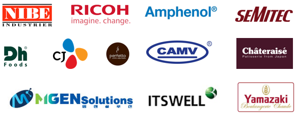 Kizuna tenants — CJ, RICOH, Amphenol, NIBE, SEMITEC, Dh Foods, Perfetto, CAMV, Châteraisé, MGEN Solutions, ITSWELL, Yamazaki